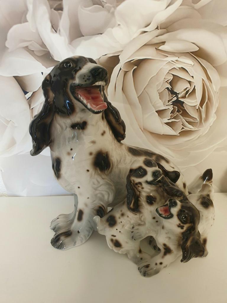 Favaro Checceto Basset honden beeld, Verzamelen, Beelden en Beeldjes, Gebruikt, Ophalen of Verzenden