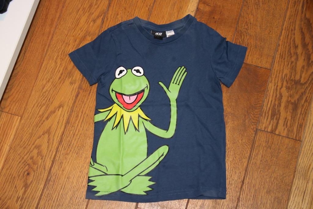 blauwe t-shirt Kermit maat 98-104, Ophalen of Verzenden, Zo goed als nieuw, Jongen, Shirt of Longsleeve