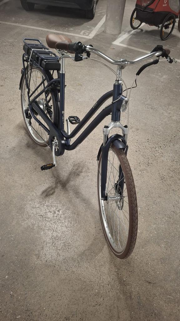 Nieuwe ELEKTRISCHE FIETS ELOPS 900E HOOG FRAME BLAUW maat, Fietsen en Brommers, Nieuw, 51 tot 55 cm, 50 km per accu of meer, Ophalen
