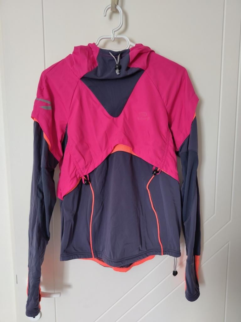 Sportjasje,roos, oranje,grijs,merk Kalenji,maat 36,xxs, Ophalen of Verzenden, Zo goed als nieuw, Maat 36 (S), Grijs