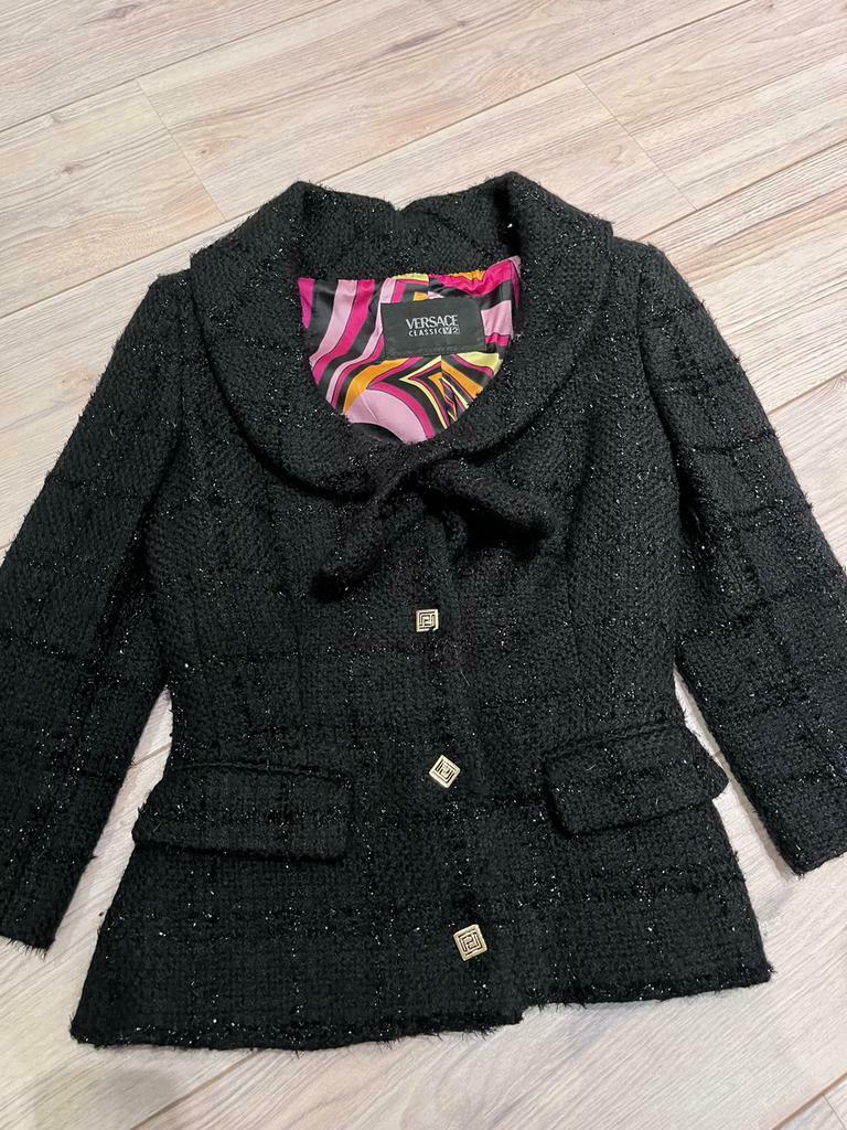 Versace tweed mantelpak V2 Collectie als nieuw, Meisje, Ophalen of Verzenden, Zo goed als nieuw, Setje