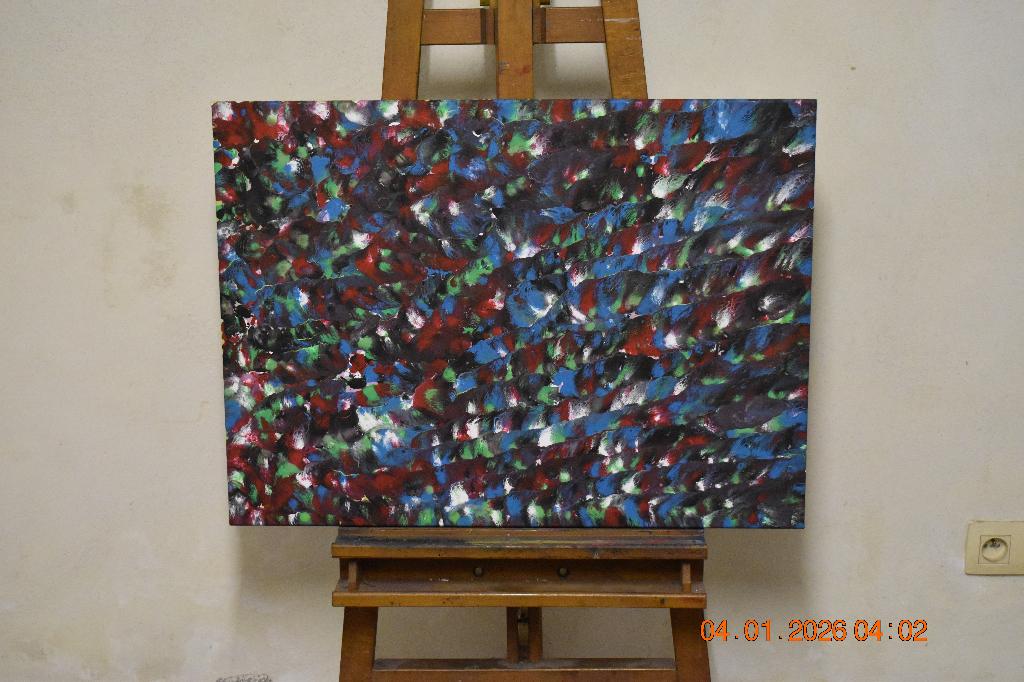 Serie nr. 95 over abstracte schilderijen, door joky kamo, Antiek en Kunst, Ophalen, Olieverf, Abstract