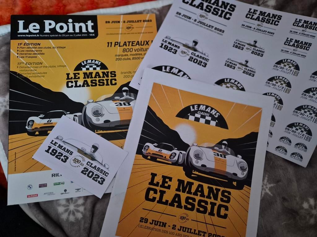 Le Mans Classic   2023 + stickers, Ophalen of Verzenden