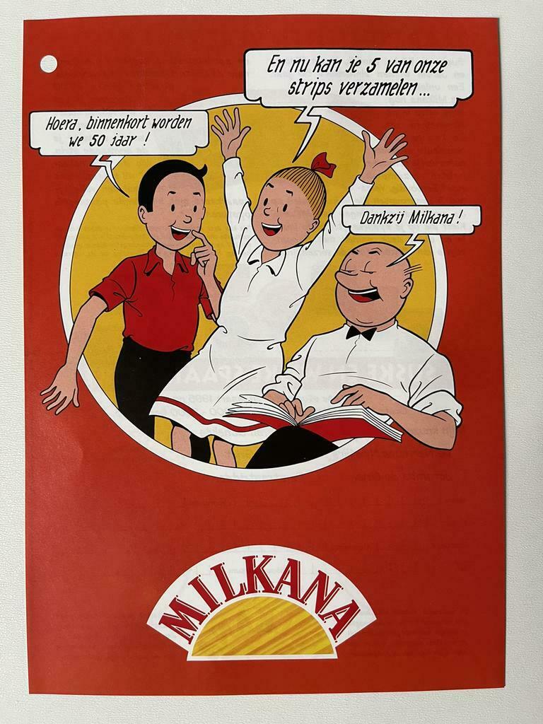 Suske en wiske vandersteen milkana spaarkaart folder 1995, Verzamelen, Stripfiguren, Suske en Wiske, Ophalen of Verzenden