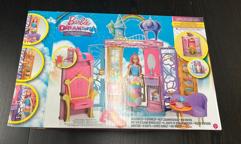 Barbie Dreamtopia castle kasteel, Ophalen of Verzenden, Zo goed als nieuw