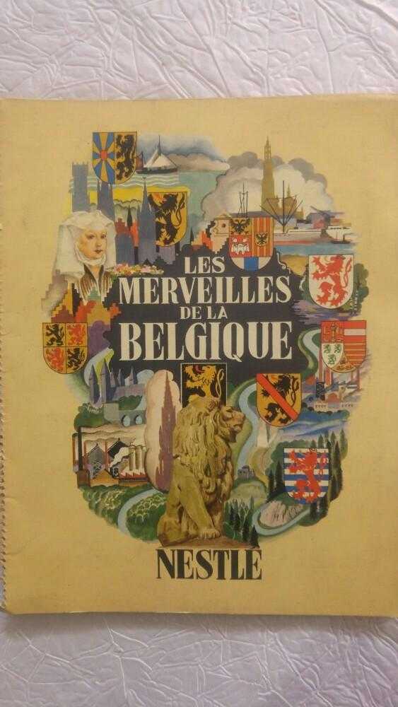 Vintage Livre les merveilles belgique nestle 1950 chromo, Ophalen of Verzenden, Gelezen