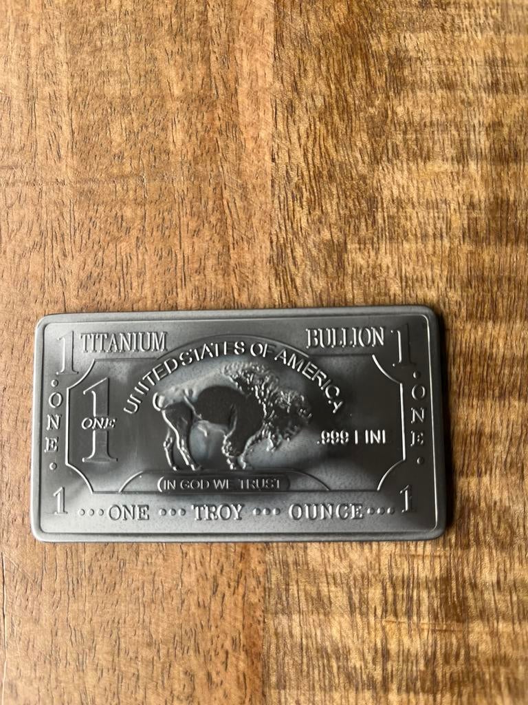 Lingots de one troy ounce Buffalo Titanium, Enlèvement ou Envoi