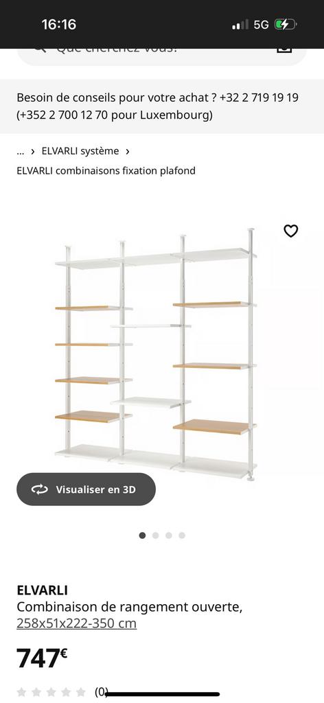 ELVARLI Combinaison de rangement ouverte à discuter, Huis en Inrichting, Ophalen, Zo goed als nieuw