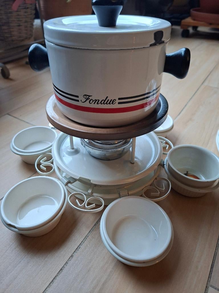 FONDUESET, Ophalen of Verzenden, Zo goed als nieuw, Brander, Fondueset