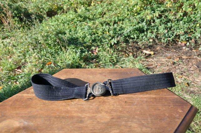 ceinture police tissu avec boucle b couronne, Collections, Enlèvement ou Envoi, Utilisé