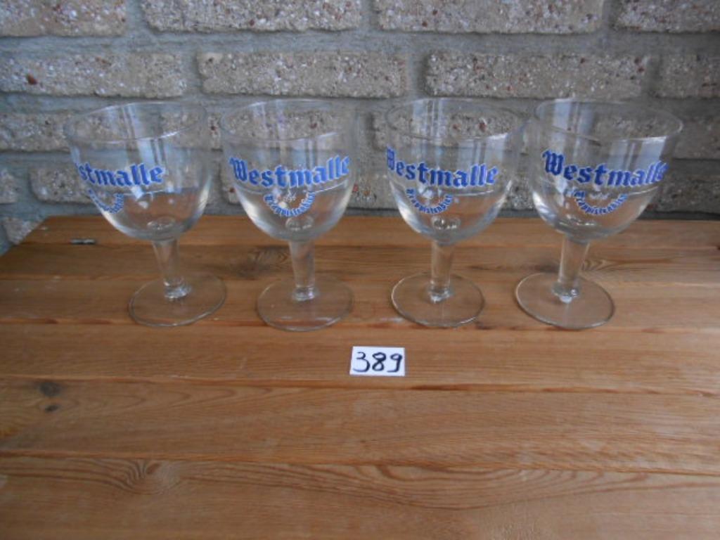 Westmalle trappistenbier glas aantal, Ophalen of Verzenden, Gebruikt, Bierglas