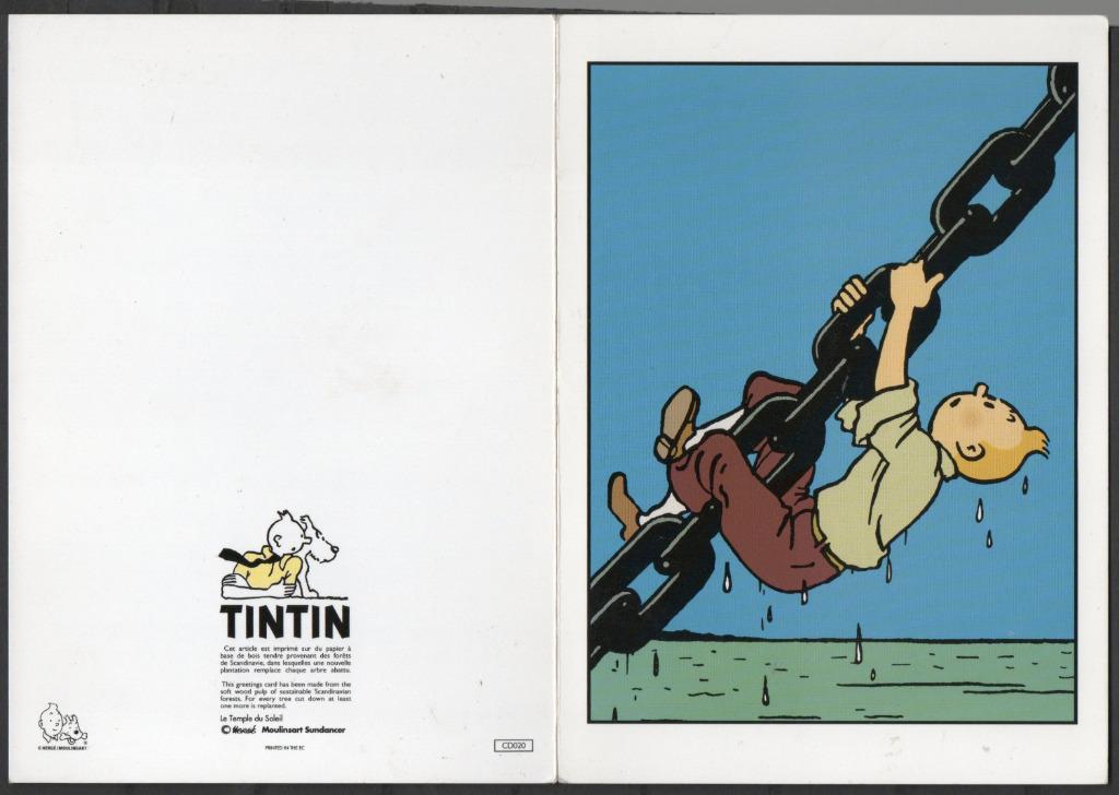 Grande carte postale double : Tintin - Le temple du soleil, Enlèvement ou Envoi