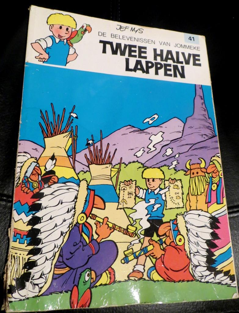 BD - DE BELEVENISSEN VAN JOMMEKE - TWEE HALVE LAPPEN JEF MYS, Boeken, Stripverhalen, Gelezen, Eén stripboek, Verzenden, Mys Jef