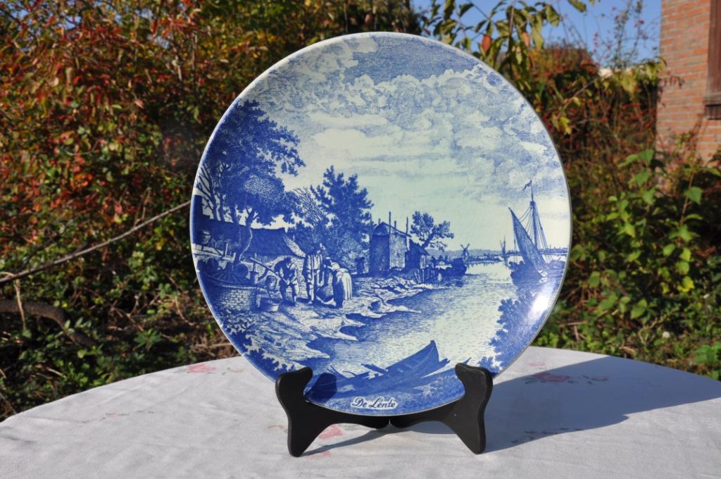 §  plat mural delft "de lente" (26), Antiquités & Art, Enlèvement ou Envoi
