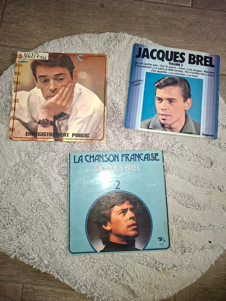 Lot de 33T Jacques Brel, Enlèvement ou Envoi