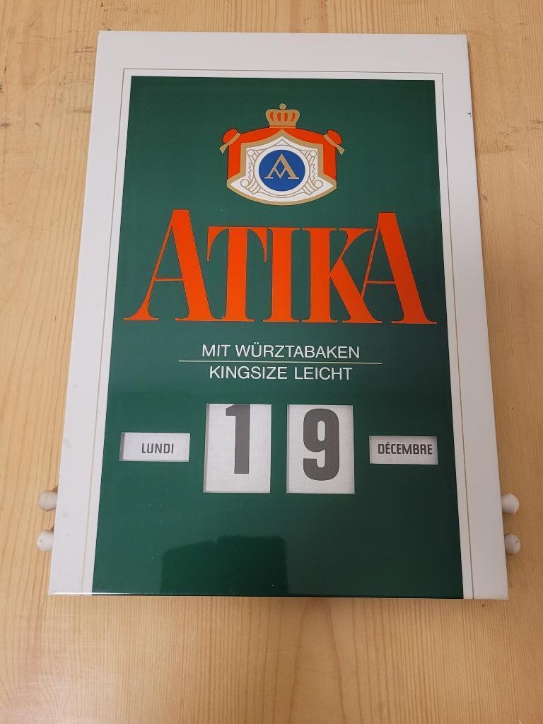 oude ATIKA reclame eeuwigdurende kalender, Ophalen of Verzenden, Nieuw, Reclamebord