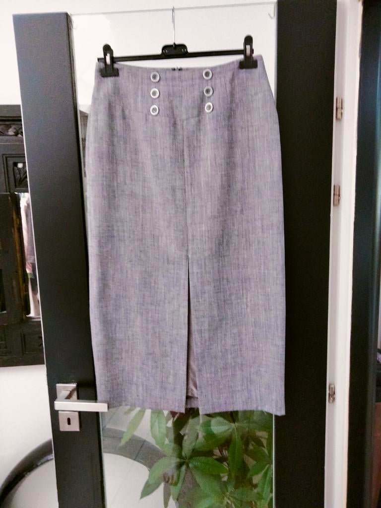 Lange smalle rok.lichtgrijs.mooi afgewerkt.merk Biba, Vêtements | Femmes, Enlèvement ou Envoi, Comme neuf