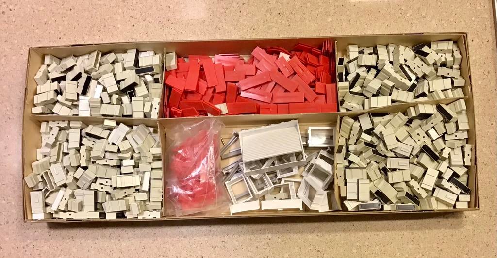 Boîte rétro avec blocs de construction, Enlèvement, Comme neuf