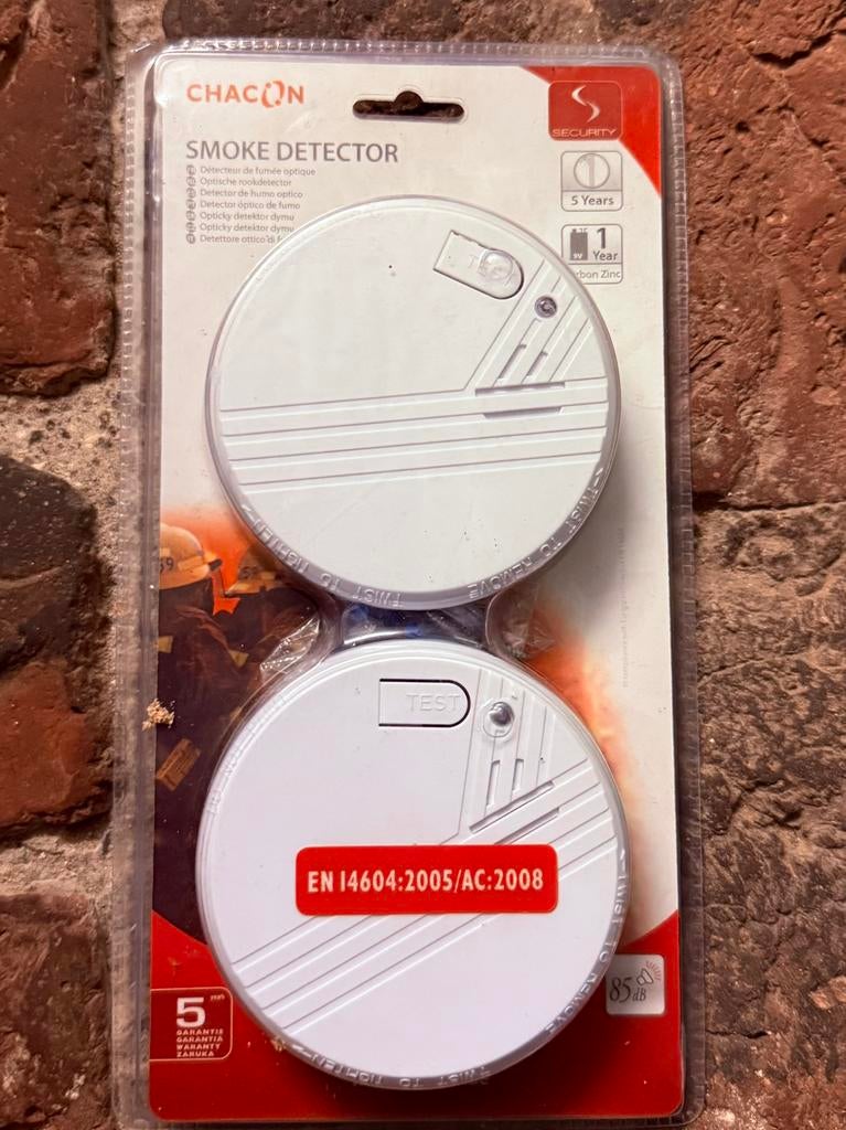 CHACON DÉTECTEUR DE FUMÉE OPTIQUE ÉCO UNIVERSEL PILE 9V 1 AN, Enlèvement ou Envoi, Détecteur, Capteur ou Alarme, Neuf, Sans fil