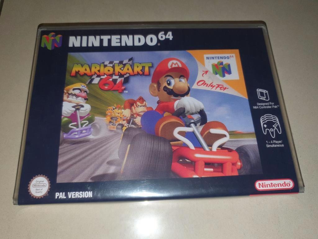 Mario Kart 64 N64 Game Case, Envoi, Comme neuf