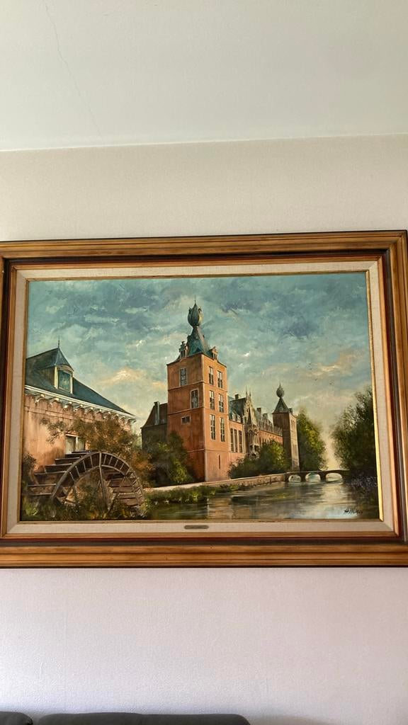 Schilderij Harry Wisman”kasteel van Arenberg”, Antiek en Kunst, Ophalen of Verzenden