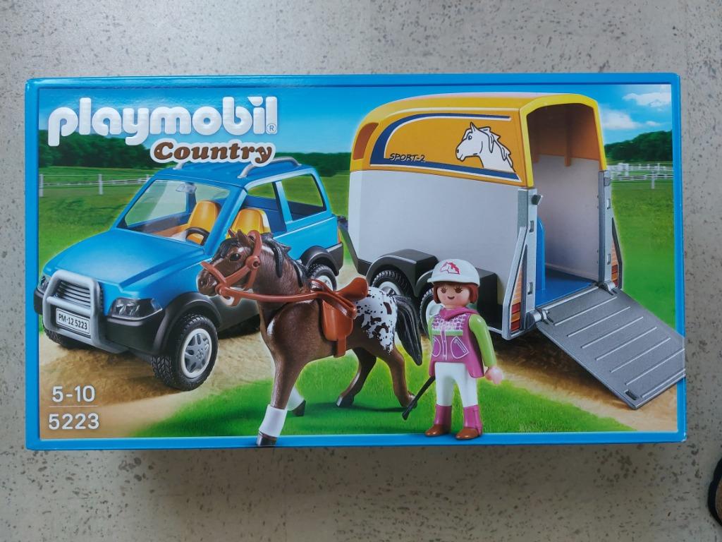 playmobil 5223 voertuig met paardentrailer, Ophalen of Verzenden, Gebruikt
