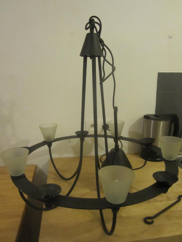 glans, Huis en Inrichting, Lampen | Kroonluchters, Ophalen, Gebruikt, Metaal