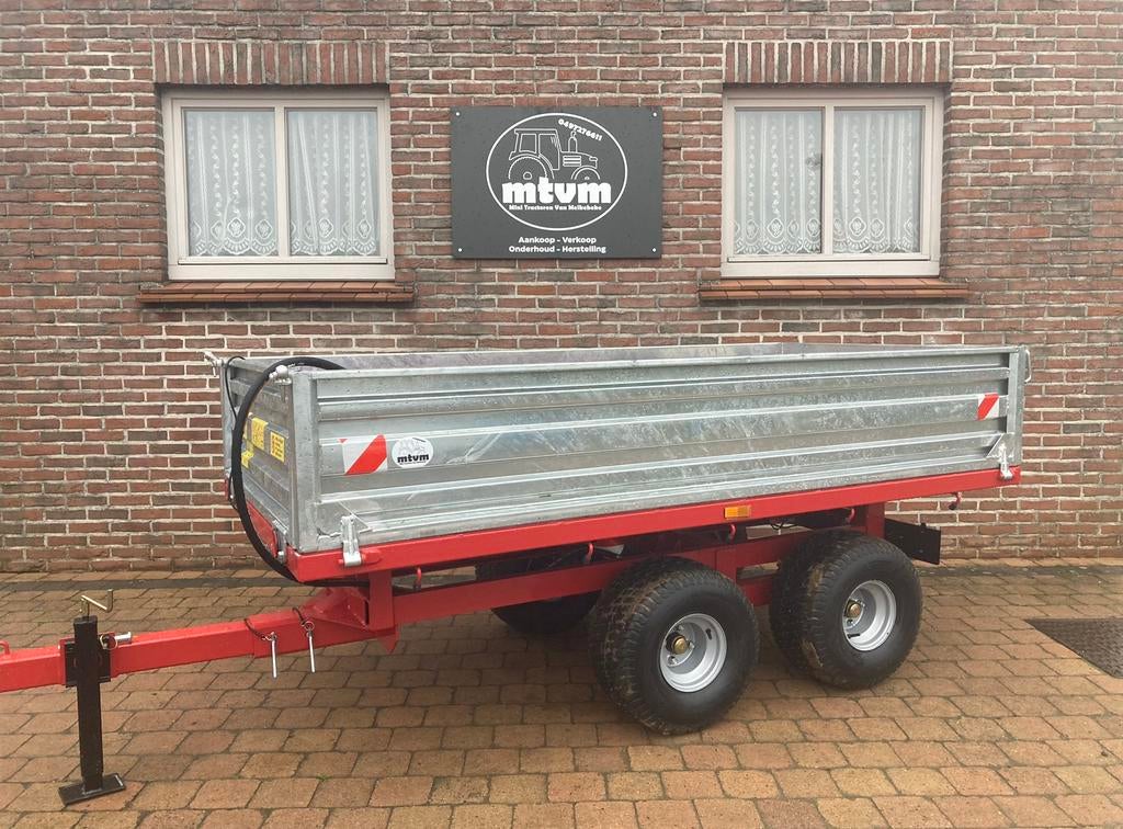 Nieuwe kipkarren voor minitractor , enkelas en dubbelas, TOP, Ophalen of Verzenden