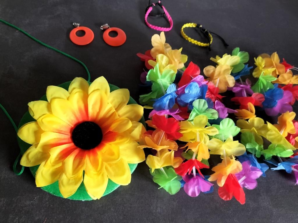 Flower power mode en accessoires en handtasje, Kleding | Dames, Carnavalskleding en Feestkleding, Flower power, Ophalen, Nieuw