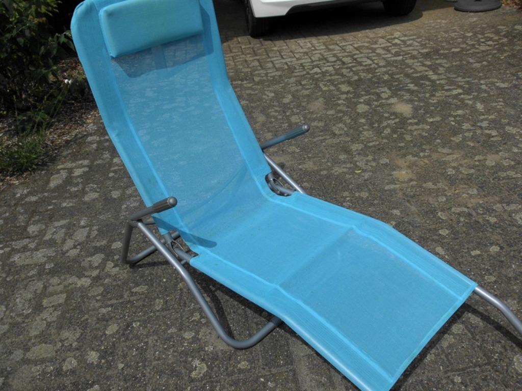 Ligzetel tuin, Jardin & Terrasse, Chaises longues, Comme neuf, Plastique, Enlèvement