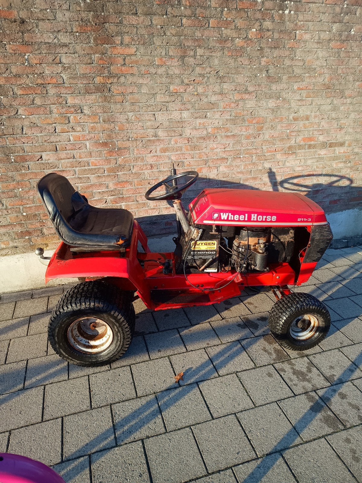 Zitmaaier Wheelhorse, Ophalen, Gebruikt, Wheelhorse, Elektrische starter