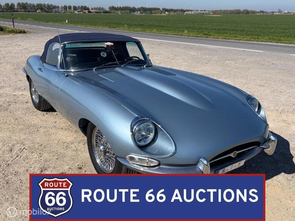 Jaguar E-Type Series 1.5 | 1968 | Route 66 Auctions, Zwart, Bedrijf, Handgeschakeld, Overige carrosserie