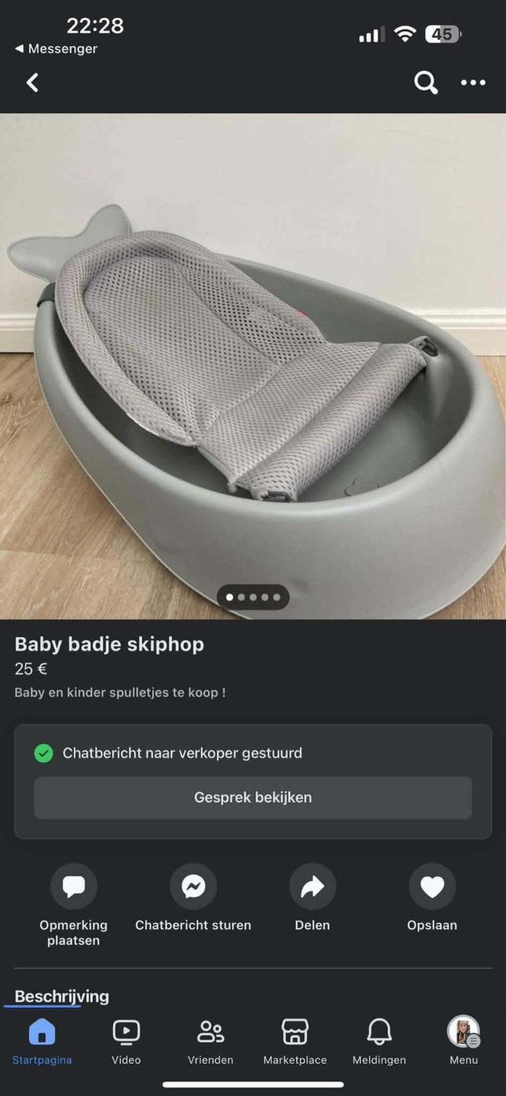 babybadje, Kinderen en Baby's, Ophalen, Zo goed als nieuw