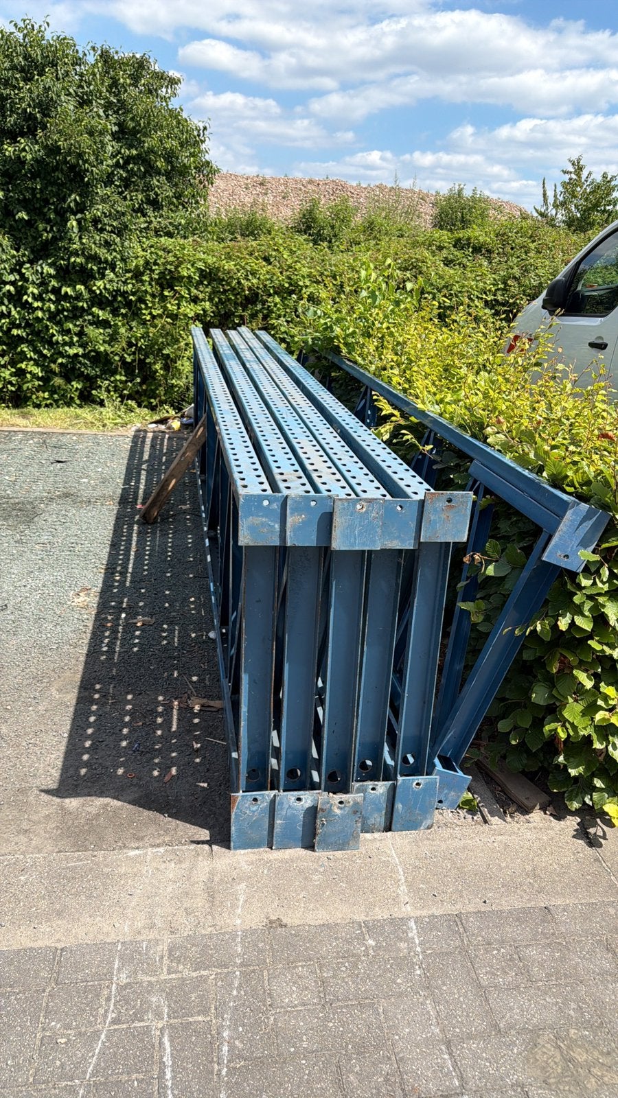 Zware magazijnstellingen / palletrekken – 13,5 meter totaal, Ophalen, Metal, Info@Metal.de