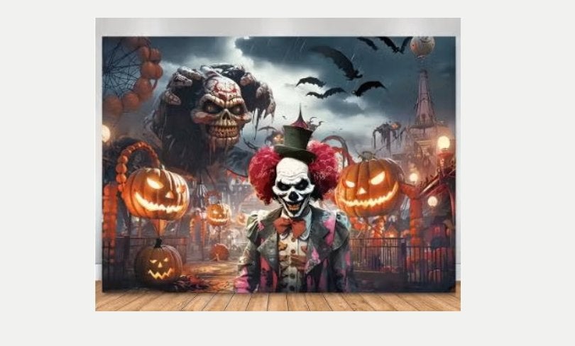 Gothic & Clown Vlaggen - Fantasy Decoratie (150x90cm), Diversen, Ophalen of Verzenden, Nieuw