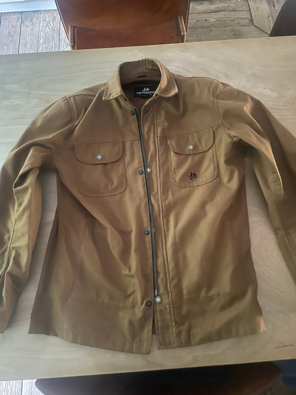 veste moto toile helstons detroit taille m, Enlèvement, Comme neuf, Taille 48/50 (M), Autres couleurs