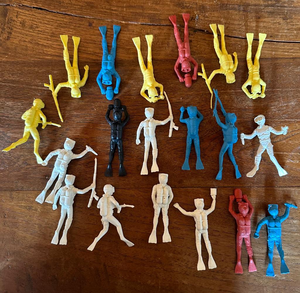 vintage verschillende plastiek 19 duikers, Ophalen of Verzenden