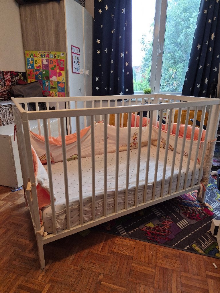 Lit bebe (60x120), Matelas, Moins de 70 cm, Enlèvement, Utilisé