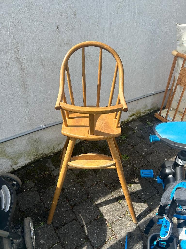 Chaise haute bébé en bois, Enlèvement, Utilisé, Chaise de table