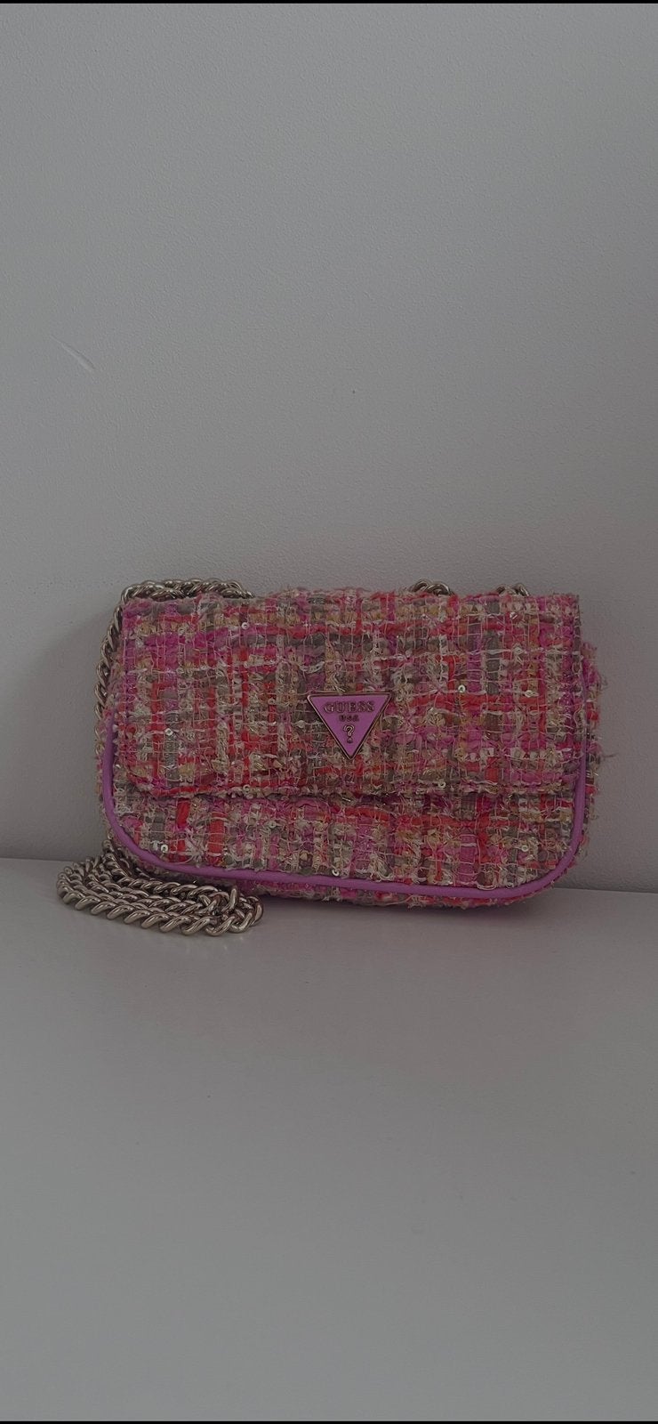 Guess Giully Crossbody Flap - Pink Multi, Ophalen, Zo goed als nieuw