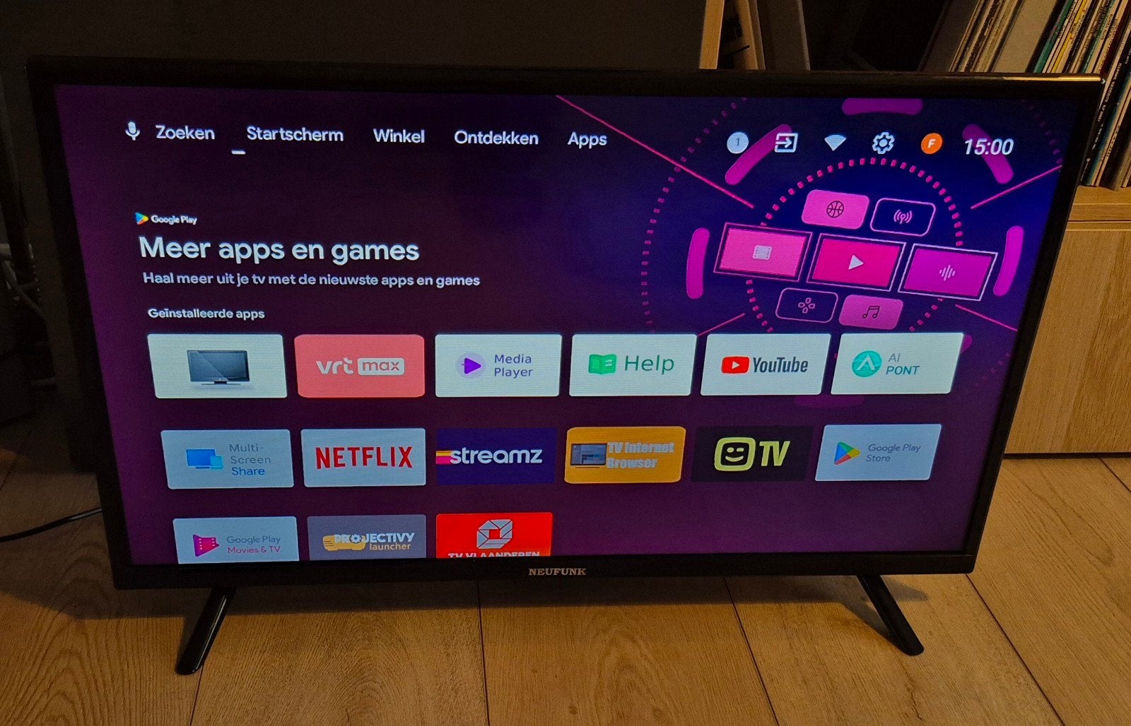 Neufunk Android TV smart Tv 32 inch, TV, Hi-fi & Vidéo, Télévisions, Autres marques, LED, 50 Hz, Enlèvement