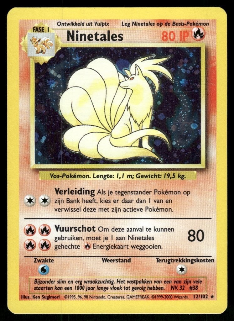 Ninetales 12/102 - Base (NL) (NM), Hobby en Vrije tijd, Verzenden, Gebruikt