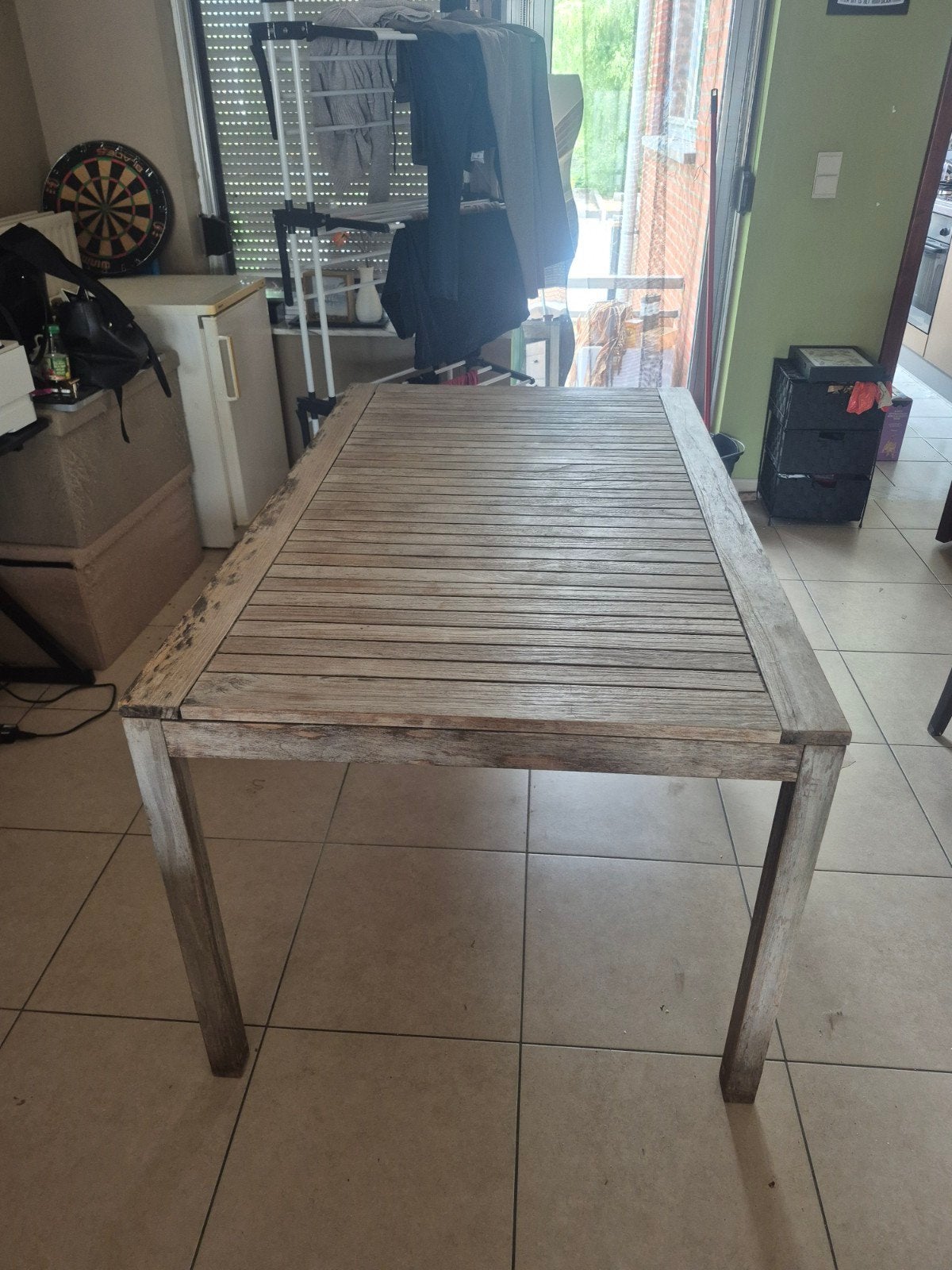 Tafel/tuin tafel, Huis en Inrichting, Tafels | Eettafels, Ophalen, Zo goed als nieuw, 100 tot 150 cm, 50 tot 100 cm