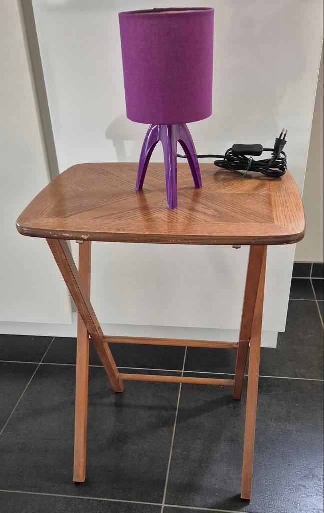 Table pliante rétro/vintage en bois des années 60/70, Enlèvement