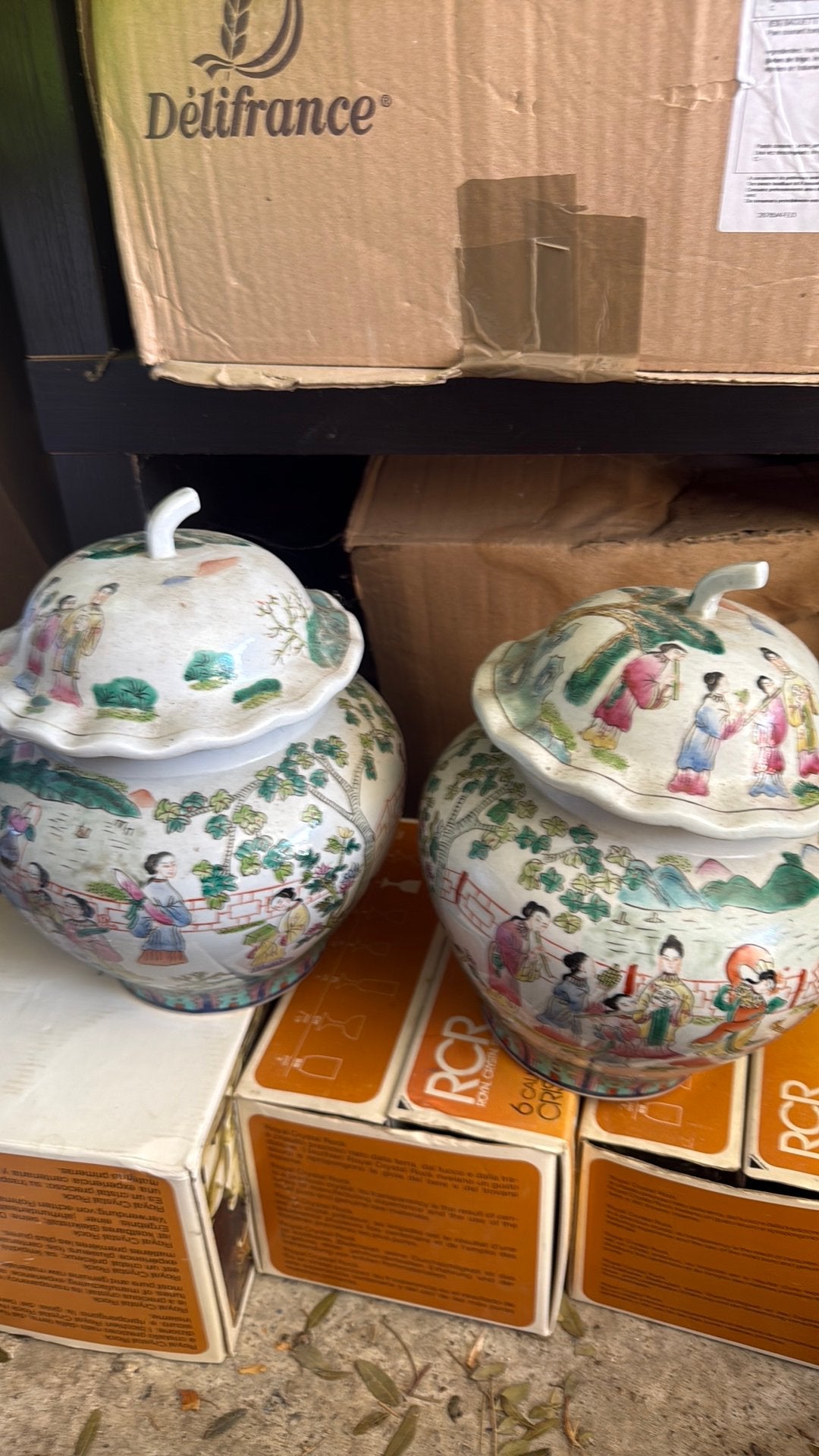 pots couverts en porcelaine de ChineStyle Famille Rose, Enlèvement ou Envoi