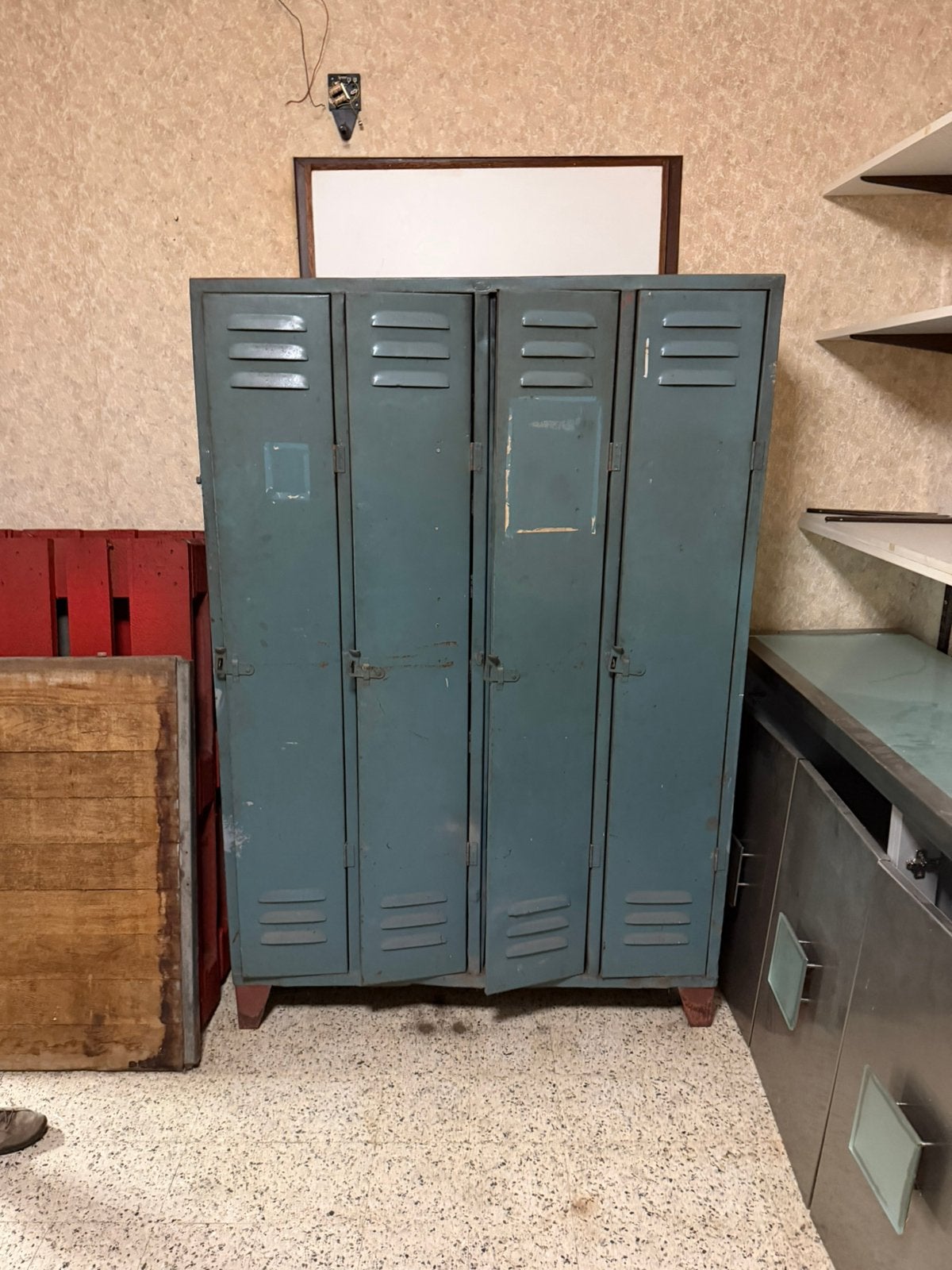Vintage lockerkast, Huis en Inrichting, Ophalen, Gebruikt