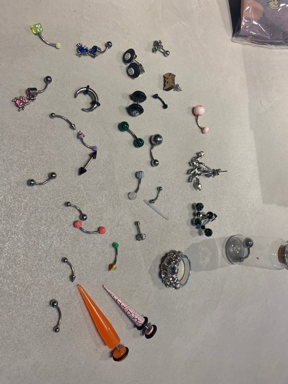Nieuw Lot verschillende piercings (navelpiercing, oorbellen,, Ophalen of Verzenden, Zo goed als nieuw, Navelpiercing