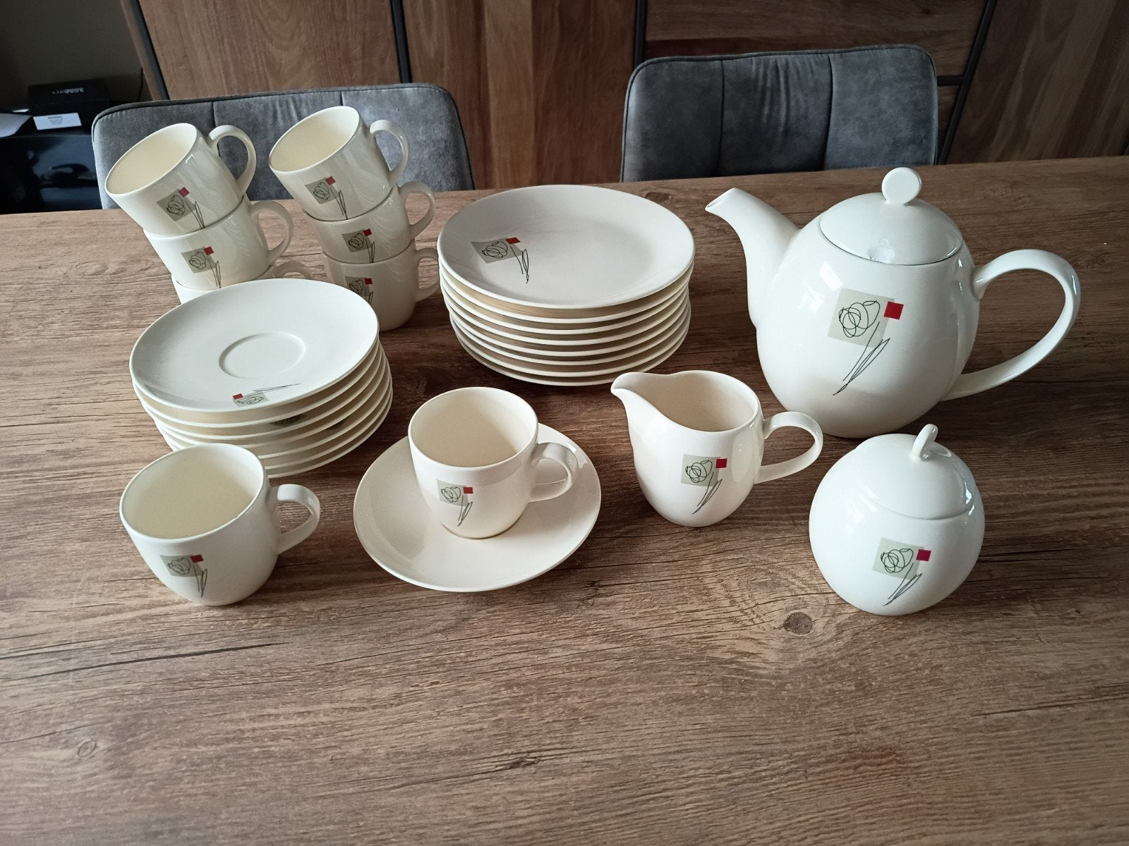 27-Delig koffieservies, Ophalen, Zo goed als nieuw, Overige stijlen, Compleet servies