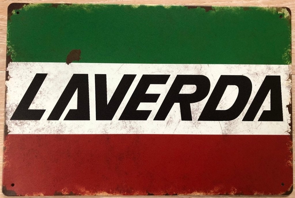 Metalen LAVERDA vintage look wandplaat - 20x30cm, Ophalen of Verzenden, Nieuw, Reclamebord