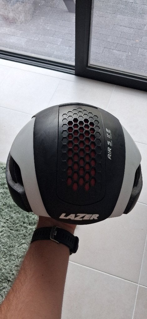 Lazer century mips helm (zwart/wit/rood) met air slide., Fietsen en Brommers, Lazer, Gebruikt, Ophalen of Verzenden, L